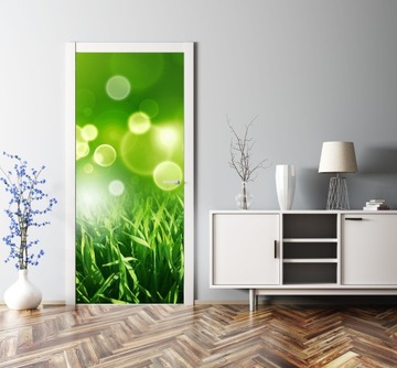 Okleina naklejka folia na drzwi TRAWA NATURA