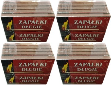 Zapałki Długie 75mm do Gazu Zniczy Wkładów Świec Grill Kominek Piec 40op.