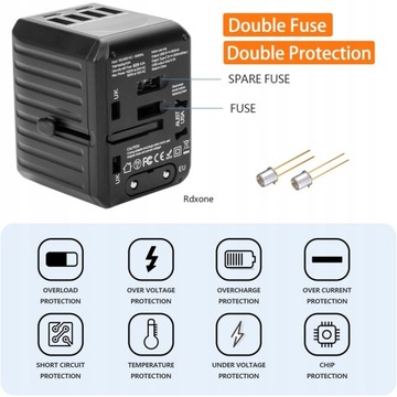 Międzynarodowy uniwersalny adapter podróżny USB