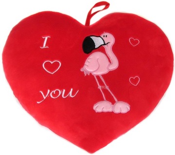 Poduszka serce flaming I Love You 20cm WALENTYNKI