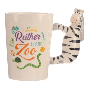 Kubek Zebra Ceramiczny Kubek na Prezent Handmade