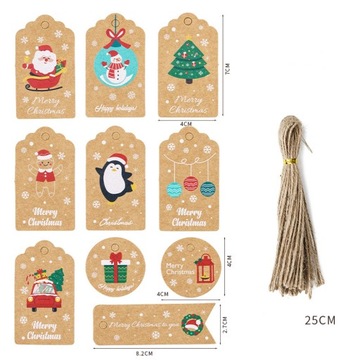 1 комплект рождественских подарочных карт Kraft