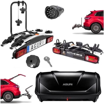 Platforma rowerowa Aguri Active Bike 2 na 2 rowery + BOX dedykowany