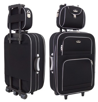 ZESTAW WALIZEK 2w1 BAGAŻ 901 WALIZKA ŚREDNIA+KUFER