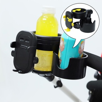 Подстаканник для напитков 3 в 1, держатель для телефона в универсальную коляску.