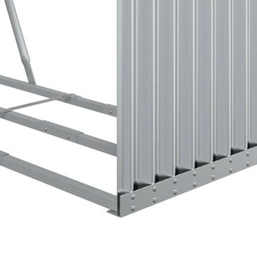 STOJAK NA DREWNO SREBRNY 120X45X210CM STAL GALWANIZOWANA