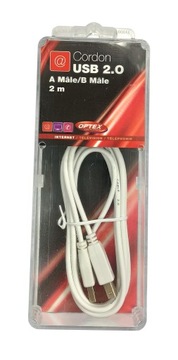 Przewód Kabel USB 2.0 A-B Optex 2 m do Drukarki #Ł