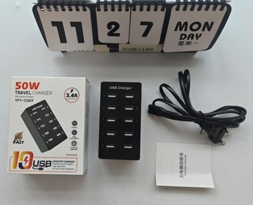 УНИВЕРСАЛЬНОЕ USB-ЗАРЯДНОЕ УСТРОЙСТВО 10-ПОРТОВАЯ НАСТОЛЬНАЯ ЗАРЯДНАЯ СТАНЦИЯ ДЛЯ ТЕЛЕФОНА