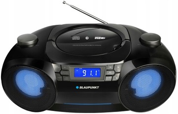 BOOMBOX RADIO KUCHENNE RADIOODTWARZACZ PRZENOŚNY BLAUPUNKT FM CD USB CZARNY