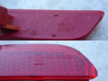 ODRAZKA NÁRAZNÍKU ZADNÍ PRAVÝ CITROEN C5 III X7 KOMBI 9682417980