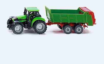 SIKU TRAKTOR Z PRZYCZEPA 1673