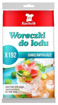 Woreczki do lodu SAMOZAMYKAJĄCE worki 192 kostki