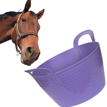 Pojemnik FlexBag, 12 l fioletowy KERBL, miska elastyczna, karmidło dla KONI