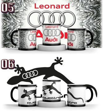 ВОЛШЕБНАЯ КРУЖКА AUDI + ИМЯ + КАРТОН