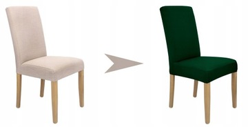 НАБОР ИЗ 6ШТ. ЧЕХОЛЫ БУТЫЛКА ЗЕЛЕНЫЙ ПОКРЫТИЕ НА СТУЛ, ЭЛАСТИЧНЫЙ