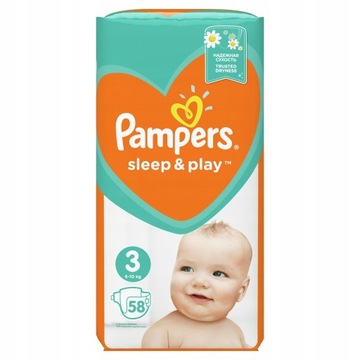 Pampers Pieluchy Sleep & Play nr 3 (58szt)