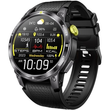 SMARTWATCH MĘSKI ZEGAREK GPS AMOLED 400mAh POLSKIE MENU Rozmowy Wodoodporny