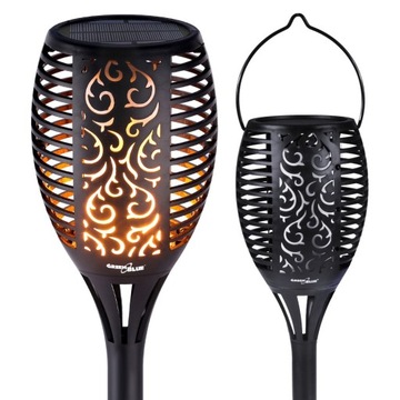 Pochodnia solarna GreenBlue lampa ogrodowa LED efekt żywego ognia IP65