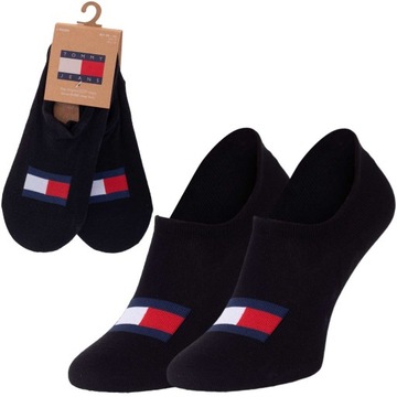 TOMMY HILFIGER SKARPETY SKARPETKI STOPKI 2P CZARNE r.39-42