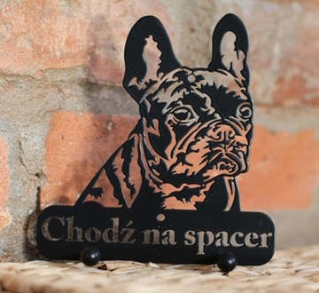 Маленькая вешалка для поводка для французского бульдога