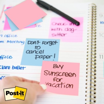 Post-it Transparent Notes — прочные пастельные офисные стикеры, 73 мм × 73 мм, 2 шт.