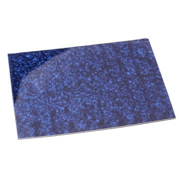 Прочная накладка для бас-гитары из ПВХ, синий чистый лист материала.