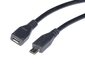 Przedłużacz kabla micro USB wtyk na gniazdo 1m
