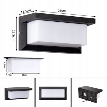 Датчик движения НАРУЖНЫЙ ФАСАДНЫЙ НАСТЕННЫЙ СВЕТИЛЬНИК LED САДОВЫЙ НАСТЕННЫЙ СВЕТИЛЬНИК 3000K