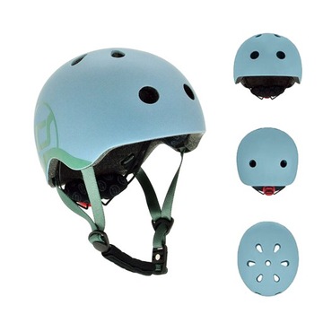 KASK ROWEROWY DZIECIĘCY SCOOTANDRIDE XXS 1+ Steel