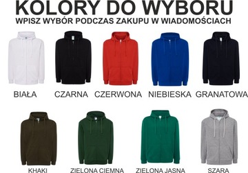 BLUZA męska z KAPTUREM i SUWAKIEM zamkiem JHK HOODED M wybór kolorów