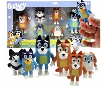 ZESTAW FIGUREK BLUEY BINGO - 6 SZT RODZINKA BLUE