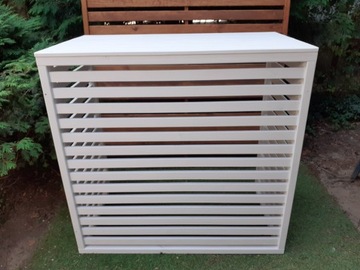 Деревянная крышка кондиционера на заказ.