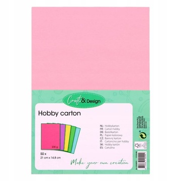 BLOK TECHNICZNY PAPIER KOLOROWY PASTELOWE KOLORY A5 50 ARKUSZY 1g/m2