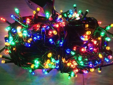 Рождественские елочные гирлянды 100Led ЦВЕТНЫЕ 100шт LED