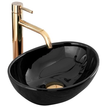 Umywalka Nablatowa SOFIA MINI CZARNA BLACK - REA