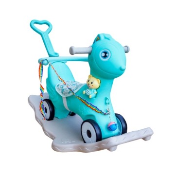 Кінь-гойдалка конячка гойдалка каталка 2 в 1 для дітей Aga4Kids