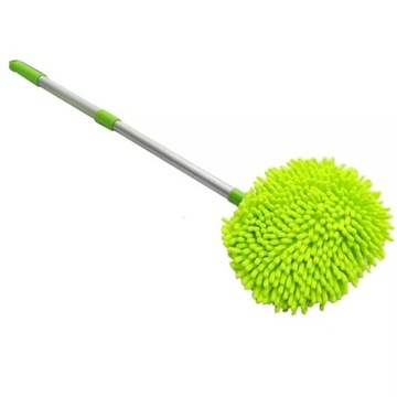 SZCZOTKA DO MYCIA AUTA SAMOCHODU MOP MIKROFIBRY TRZY GŁÓWKI MOPA 113CM