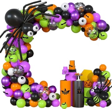 Girlanda Balonowa Balony Halloween Dekoracja XL