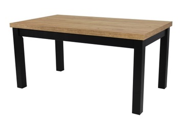 Stół czarny rozkładany 80x130/170 Dąb Craft Salon