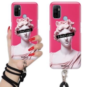 Pouzdro Quick Černé vodítko pro Oppo A53s Moderní umění Mix vzorů