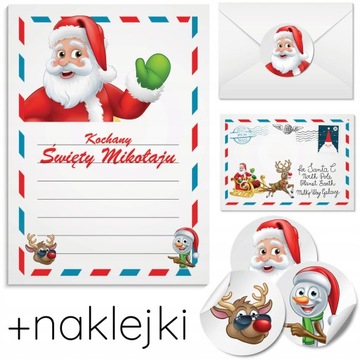 LIST DO ŚWIĘTEGO MIKOŁAJA + NAKLEJKI + KOPERTA HIT