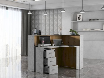 Lada recepcyjna R12 recepcja 160x100cm LED