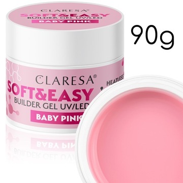 CLARESA SOFT & EASY СТРОИТЕЛЬНЫЙ ГЕЛЬ BABY PINK 90G