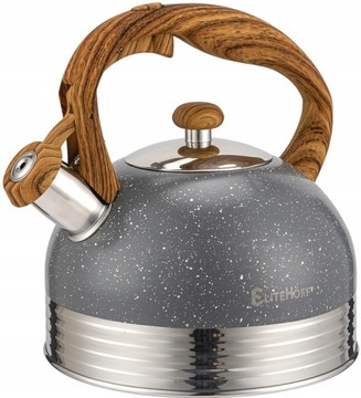 Czajnik z Gwizdkiem Stalowy Indukcja Gaz SOFT TOUCH 2,5L EliteHoff