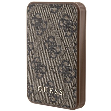 Guess Powerbank 15W, 5000mAh, brązowy