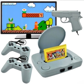 GRA RETRO TELEWIZYJNA KONSOLA + GRY PISTOLET PADY
