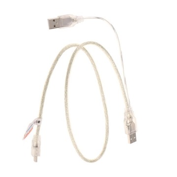 Kabel USB 2.0 z dwoma wtykami typu A, męski na Mini 5-pinowy męski Y, do przenośnego dysku twardego