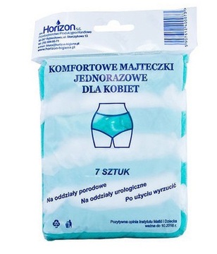 JEDNORAZOWE MAJTKI POPORODOWE HORIZON r.42-44 7szt