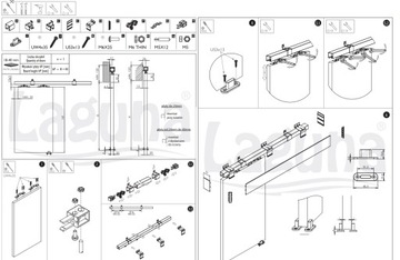 Настенные раздвижные двери ALFA + раздвижная система