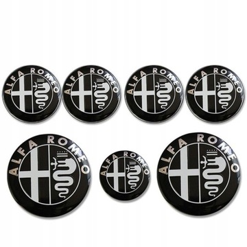 7 sztuk emblematu samochodowego Alfa Romeo